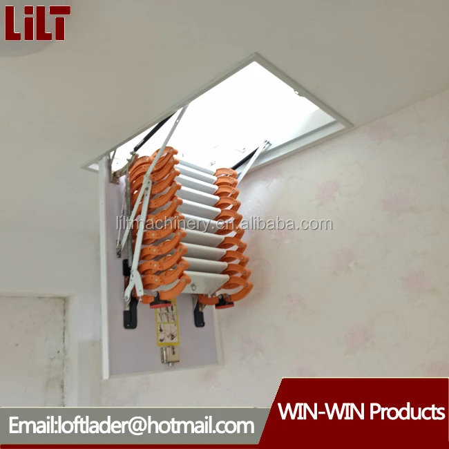 aluminum folding attic ladder small space attic stairs invisible folding ladders