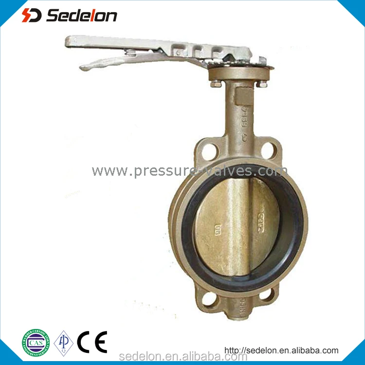 Wafer /lug type engine marine bronze C95800 butterfly valve