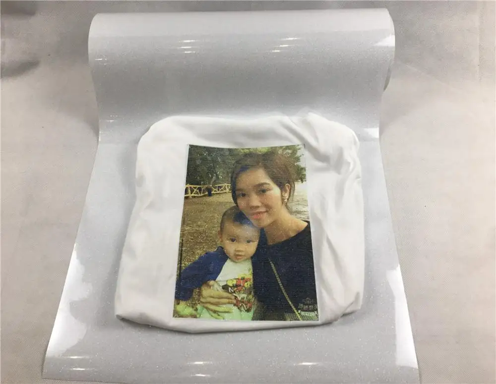 
Hot Sale High Quality Heat Transfer White Glitter Vinyl Film10 x 12 inches Sheets 