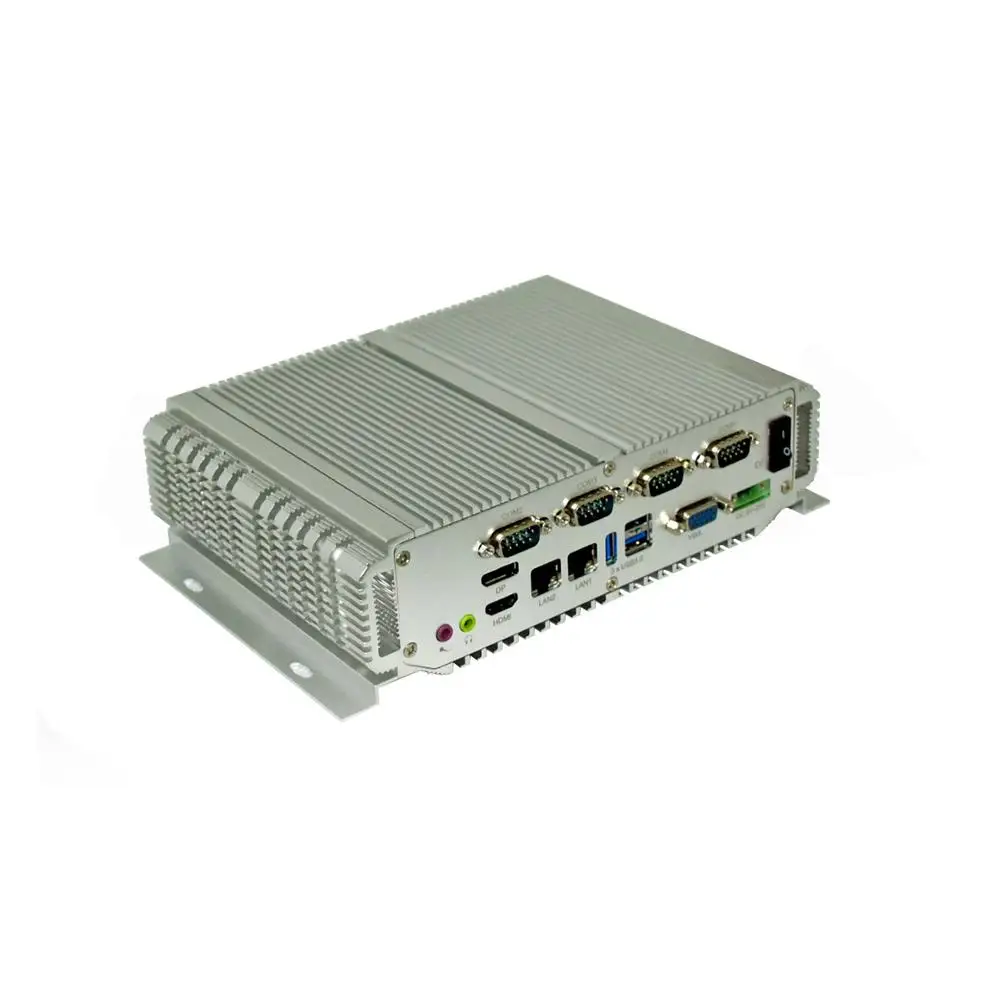 Fanless Industrial Computer 128GB SSD with Intel Core i5-3337U I7-3537U CPU Dual LAN Mini PC 6*COM Port 1xVGA 1xHDMI