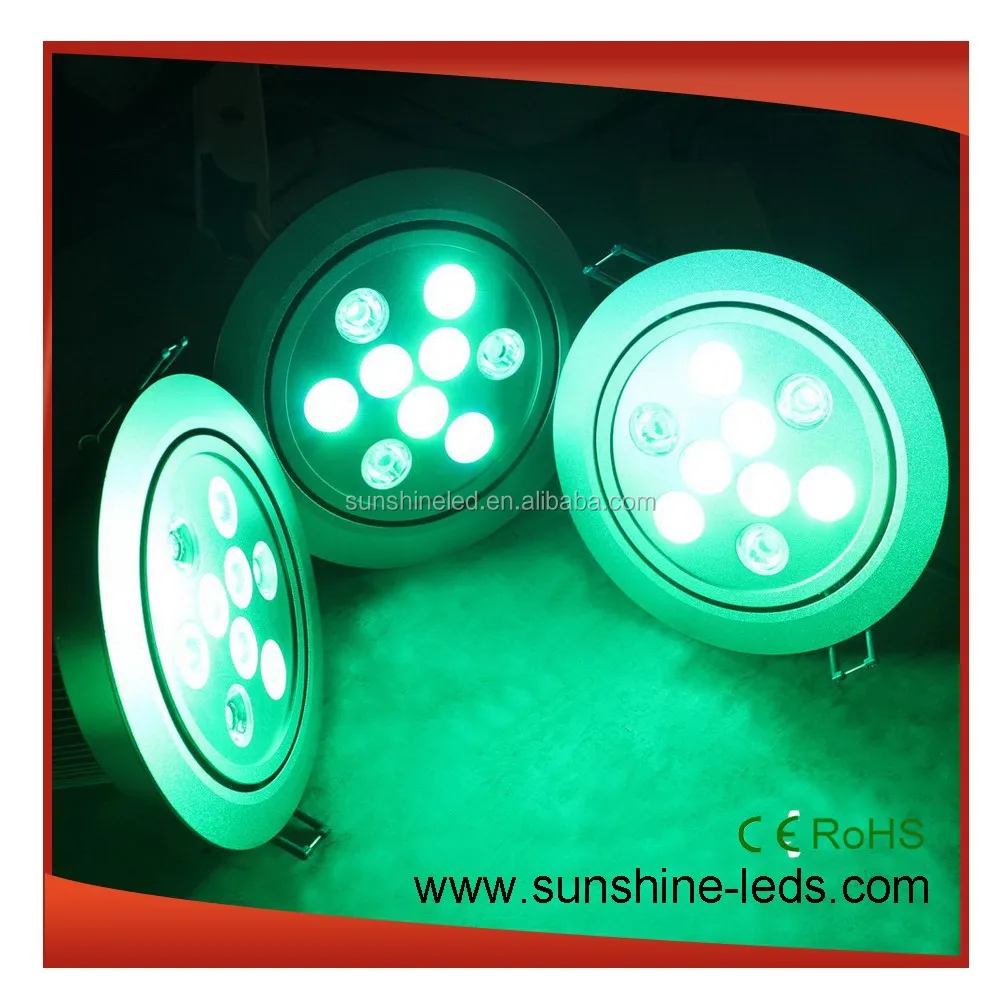 CE ROHS одобрен 9*3 Вт RGB/RGBW Пульт дистанционного управления DMX512 светодиодный потолочный светильник/потолочный