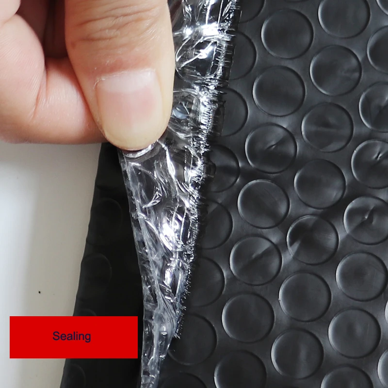 
custom printed matte black poly mailers for lashes 