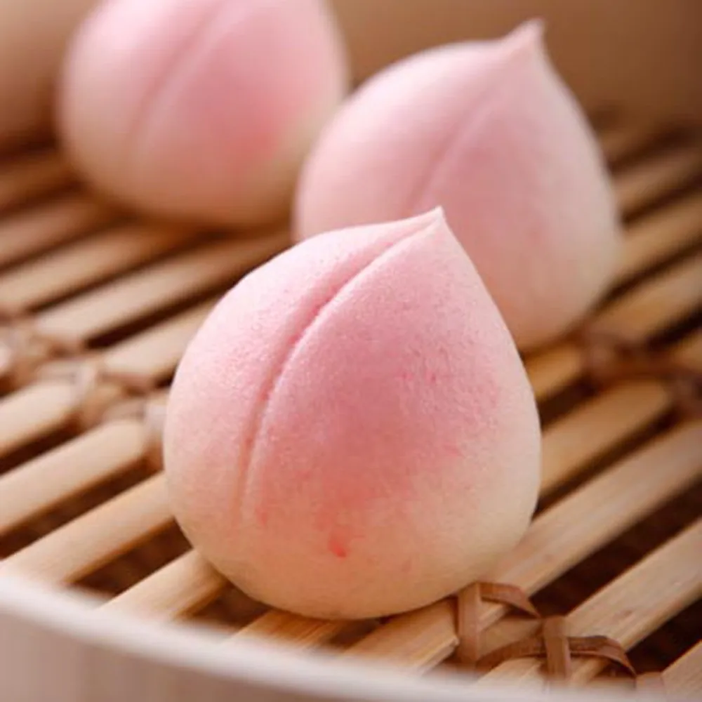 Frozen Instant Food Grain Snacks Pau Steamed Longevity Peach Bun