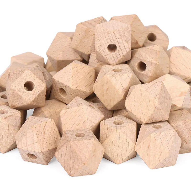 High quality natural beech wood beads