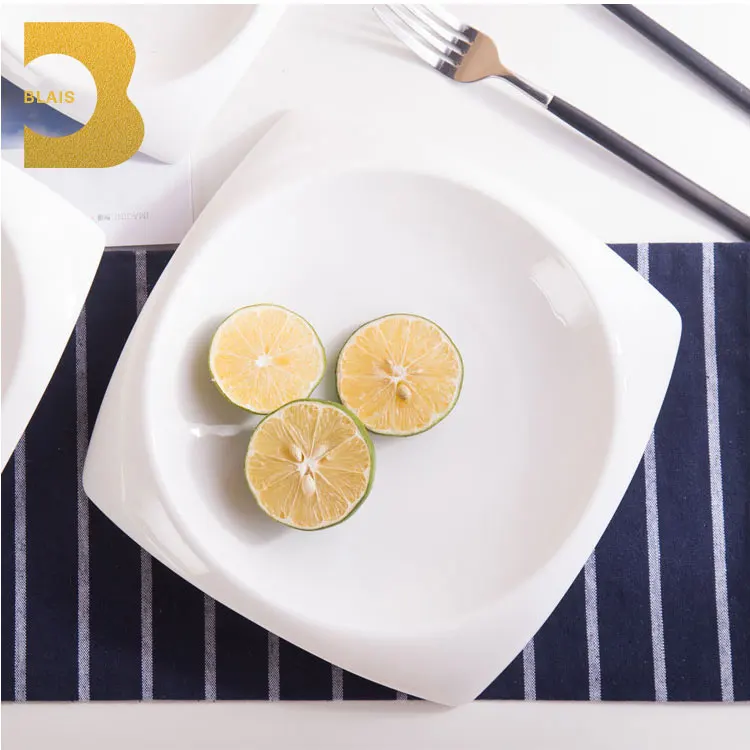 10.5 inch for hotel and restaurant and home bone china salad/ soup square plate