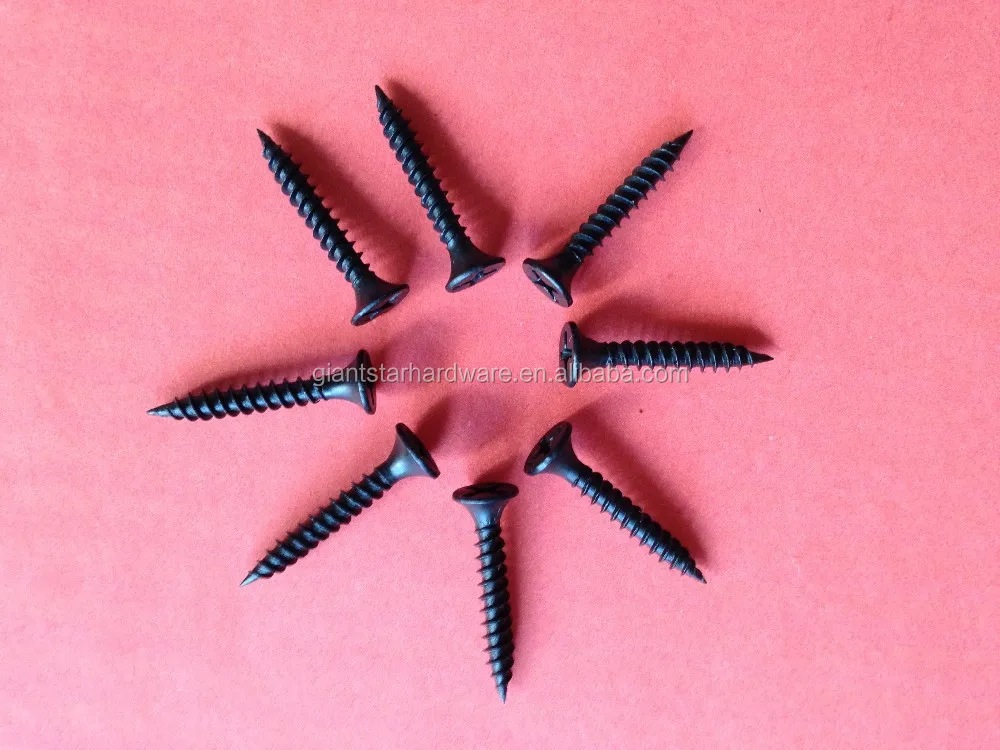 
Supply good quality drywall screws, gypsum board screws, black screws 