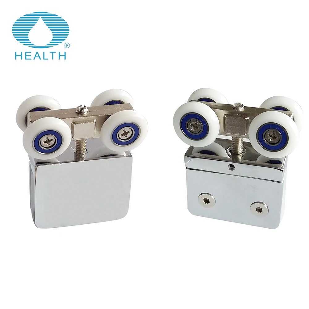 Soft Closer Aluminum Frame Tempered Glass Bypass Double Sliding Shower Door For Bathroom