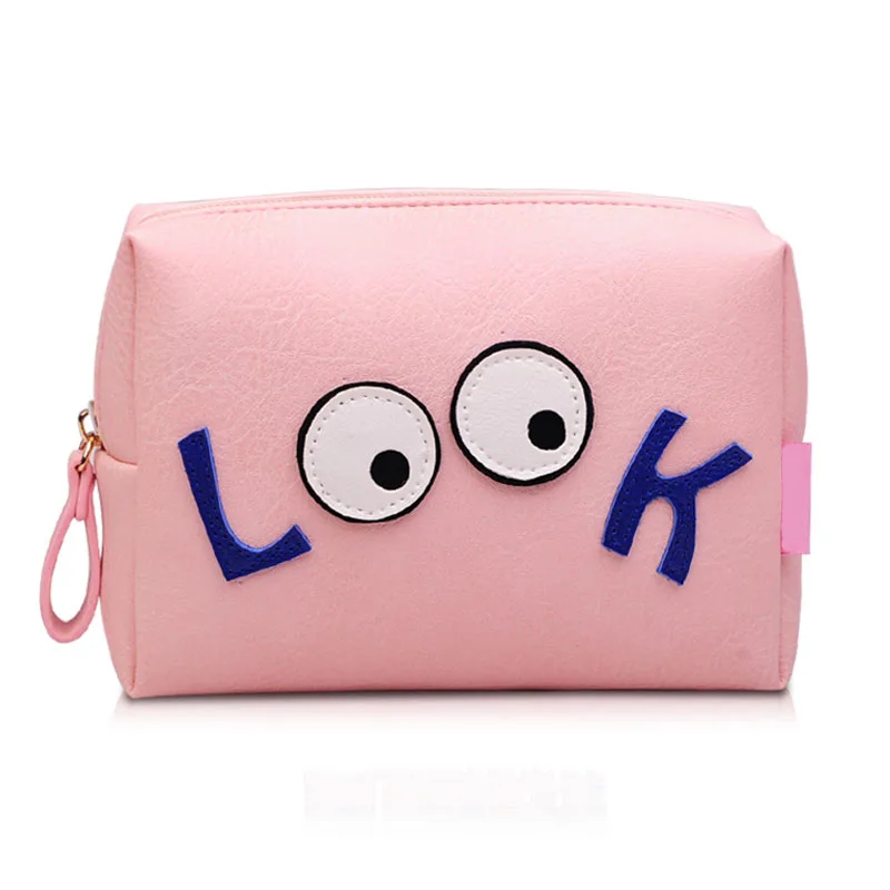 
FuYuan pink makeup train case pu leather cosmetic bag cosmetic travel toiletry bag for cosmetics 