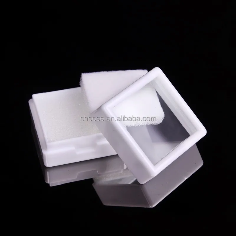 
Wholesale Small Acrylic loose diamond stone gem display box 3*3*1.6 cm 1 pack 35 pcs 