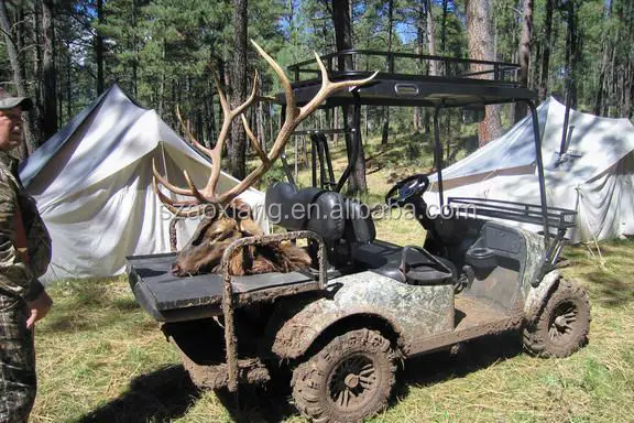 New 4WD Electric Car, Off-road Hunting Vehicle, Utility Golf Cart with independent suspension system| AX-C2+2-4X4