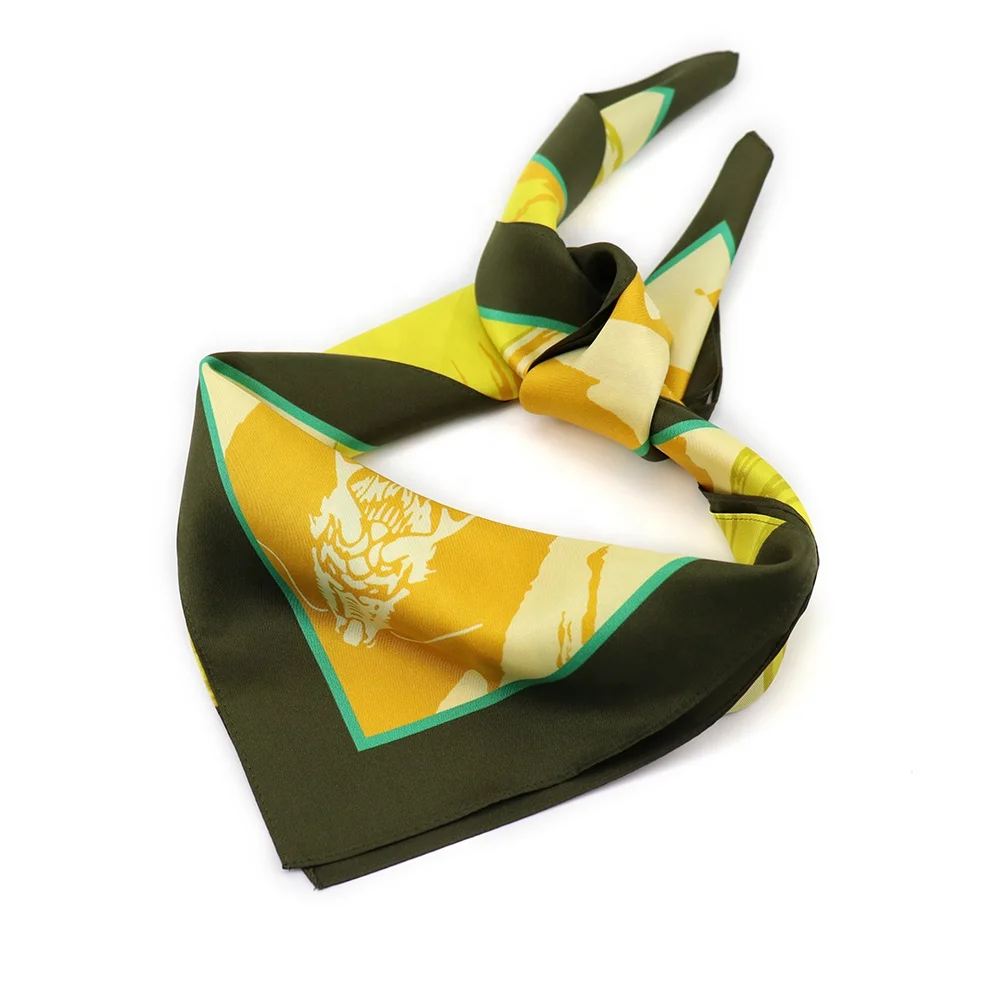 Уникальные квадратные шарфы Dragon Boat Race желтая Праздничная шаль шелковый шарф с принтом