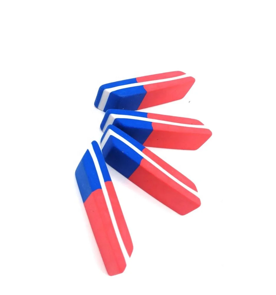 New 3 colors wedge rubber TPR eraser for pencil eraser for school