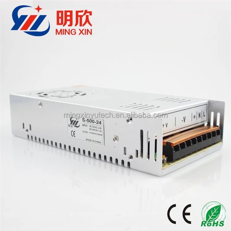 S-500-24 Single output High efficiency power supply 24v 20a Switching Power Supply