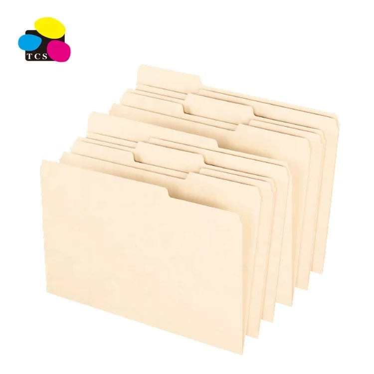 7-10 Color Provided 100 per Box 3-tab color Manila File Folder