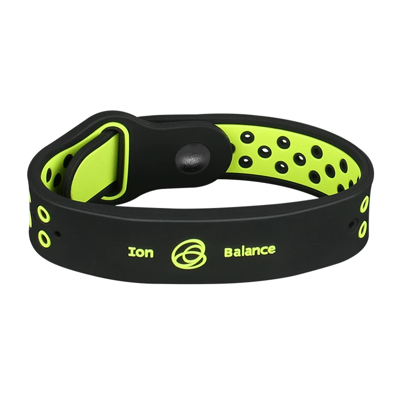 P143 germanium tourmaline power hologram OEM rubber silicone balance custom logo sports gym magnetic wristband men bracelets