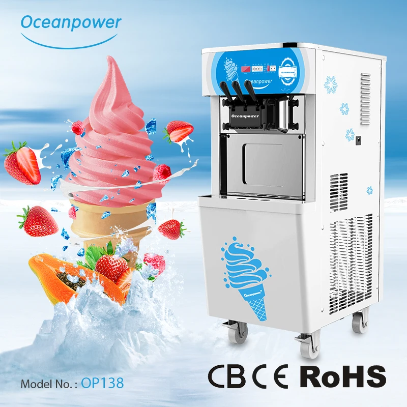  Oceanpower Коммерческая напольная машина OP138C для изготовления замороженного йогурта мороженого