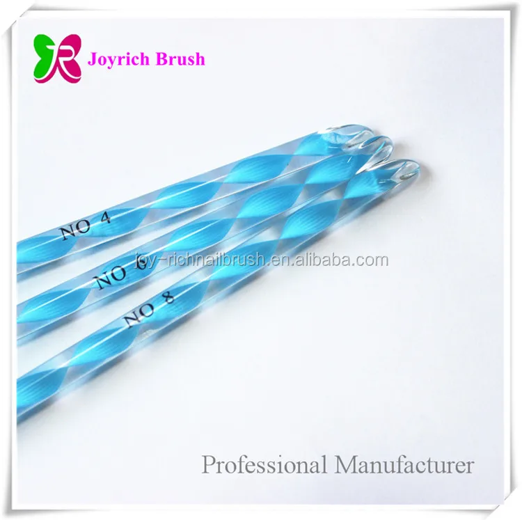 Marbling Blue Acrylic Nail Art Brush Professional Flower 3D Drawing Pen