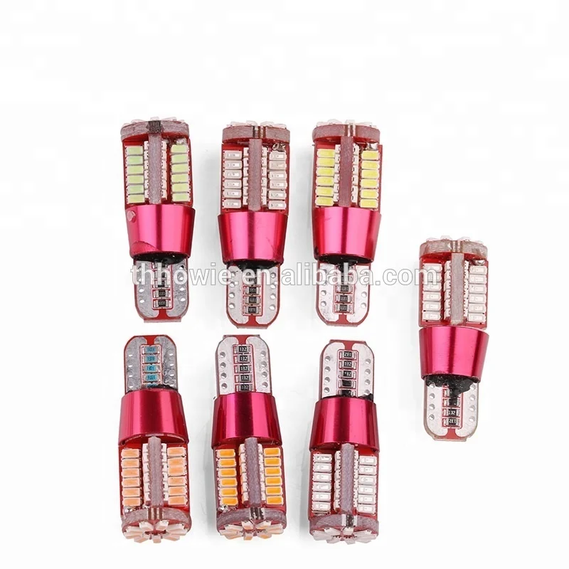 Car Led Dome Light 3014 Chip 57 SMD Canbus T10 Bulb Socket W5W 194 168 Auto Interior Reading Lamp Error Free DC 12V