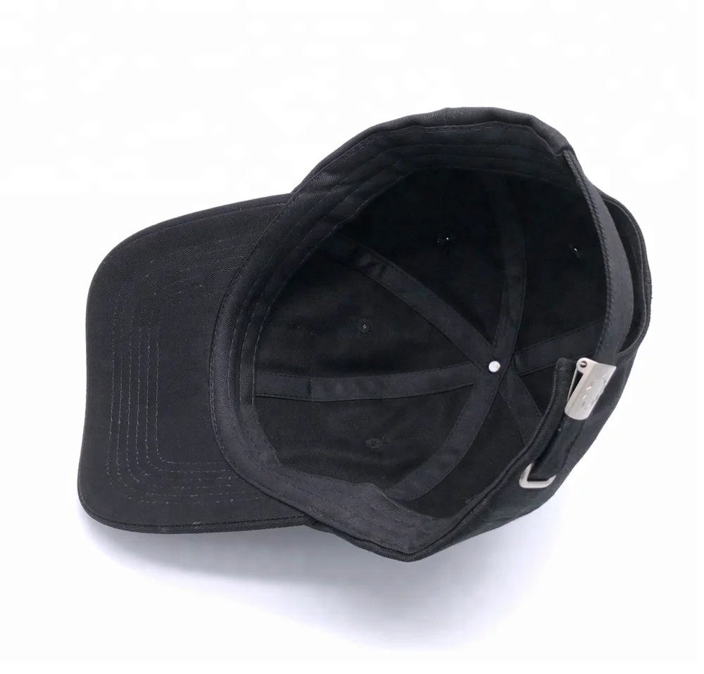 unique custom black hook loop applique patch baseball unstructured hat