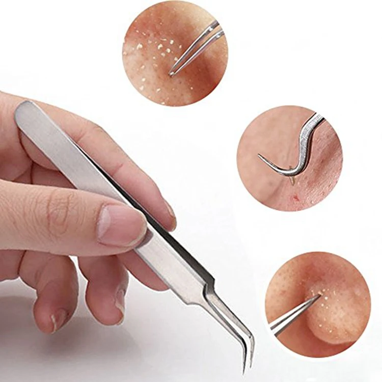 new 6pcs stainless steel washer comedone extractor kit closed loop extractor blackhead remover tool