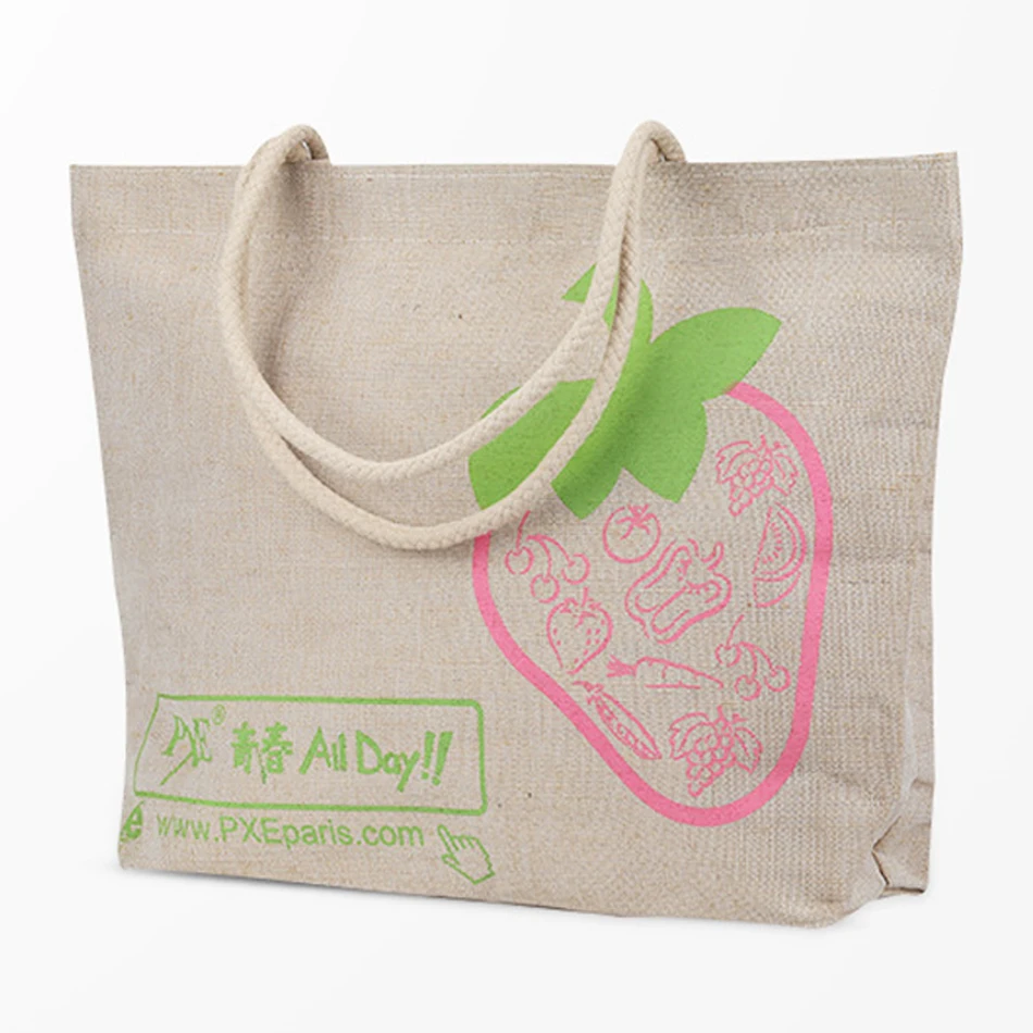 
Quality Waterproof Promotional Jute Bag Burlap Tote Bag Jute 