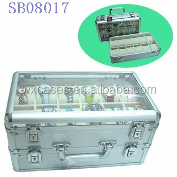 hot sell 24 slot watch box aluminum empty watch case box wholesale From Manufacturer Winx Foshan,Guangdong,China Supplier