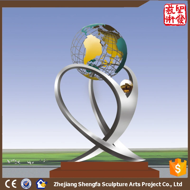  Наружная большая современная абстрактная садовая скульптура из нержавеющей стали 304