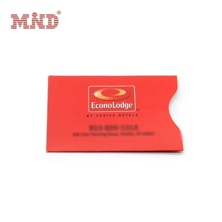 Factory price hotel key card sleeves rfid card holder