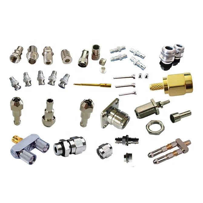 China manufacturers produce turning parts high frequency F type Ferrule connector housing and RF coaxial ST/PC adapter