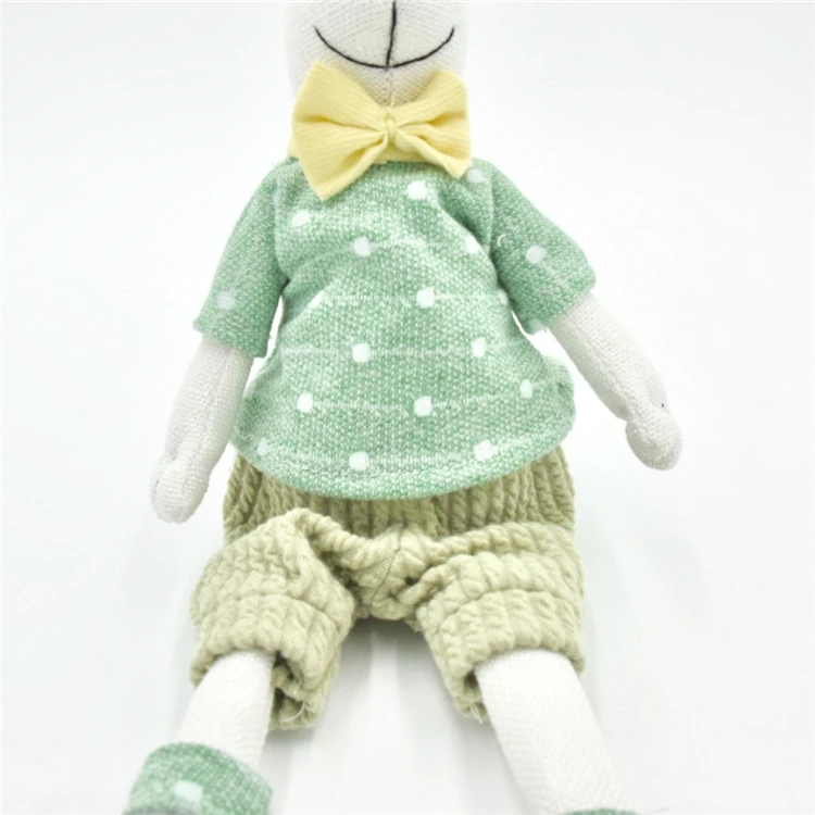 Custom Easter decoration Rabbit Shelf Sitter Bunny Couple Ornament Holiday Gifts Figure Stuffed Bunny For Home Decor