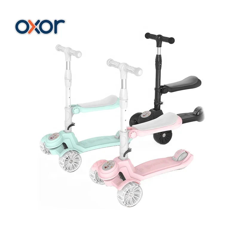 Aluminum Alloy 3 Wheel  New Style Children Scooter with Seat   3 in 1 Scooter