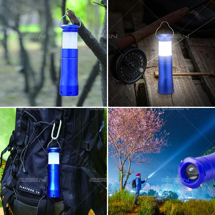 Colorful 1W stretch led camping lamp with flashlight tent lamp