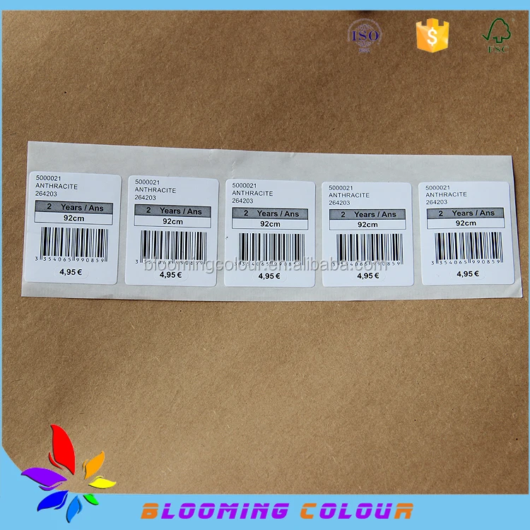Customized self adhesive label sticker wholesale/permanent sticker private label