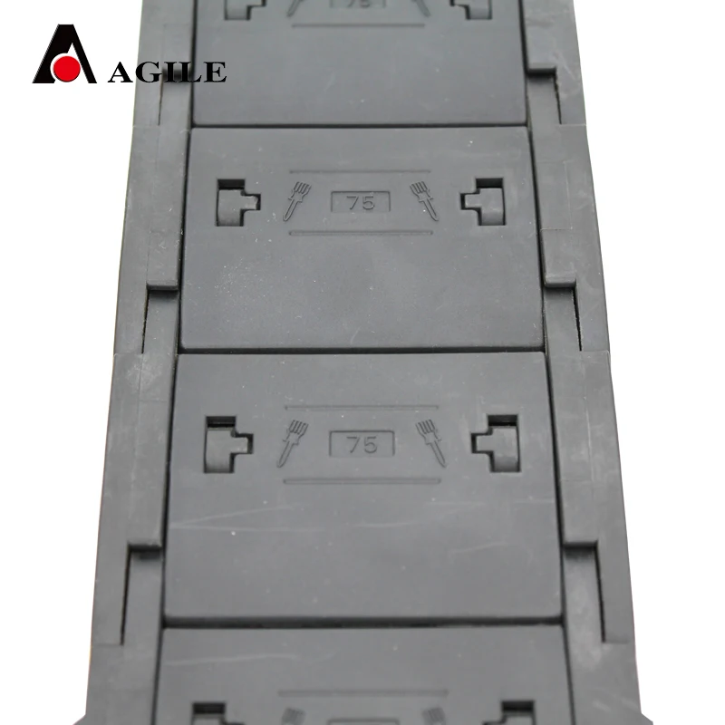 
35*75 MTS series reinforced nylon cable carrier with yellow pin 