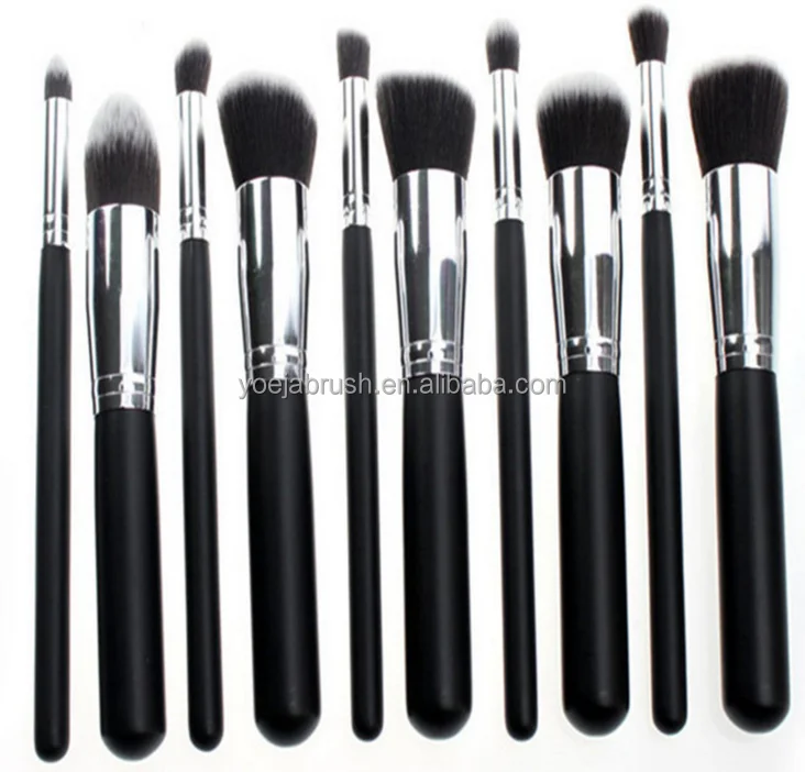 Kabuki Makeup Brush 10 Piece Synthetic Beauty Makeup Brush Set Maquiagem