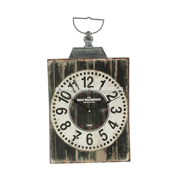12 Arabic Numerals Printed Antique Retro Design Big Clocks for Wall