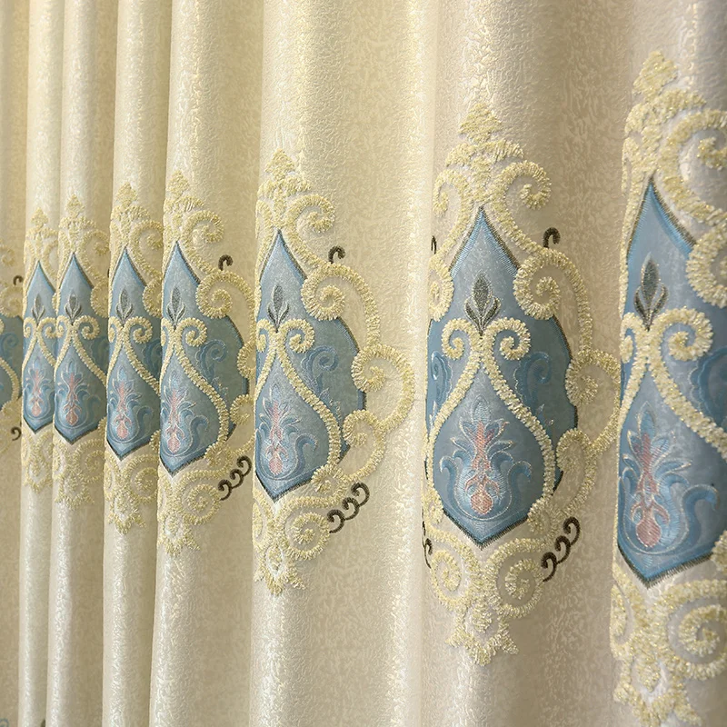Factory Curtain Fabrics Turkey Embroidered OEM 100% Polyester curtain