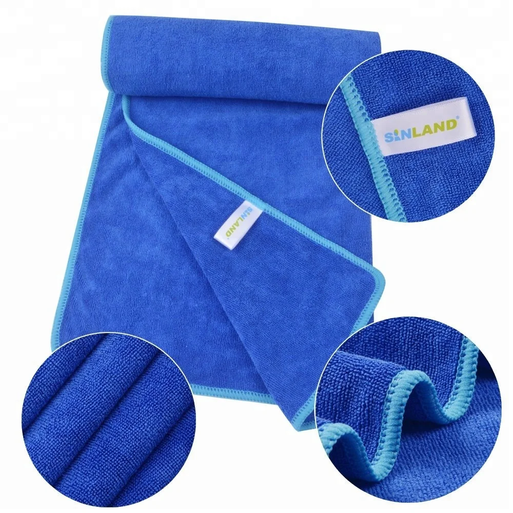 Hot sell solid color 100 polyester microfiber swimming bath towel