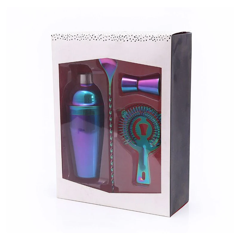 
Amazon Top Seller 2020 Bartender Kit Stainless Steel Shaker Bar Set 