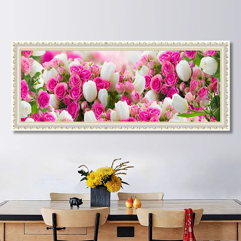Large flower paintings custom 5d diamond painting