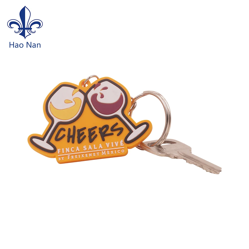 Wholesale Customized 3D Keychain Promotional items PVC keychain Silicone Keychain for custom