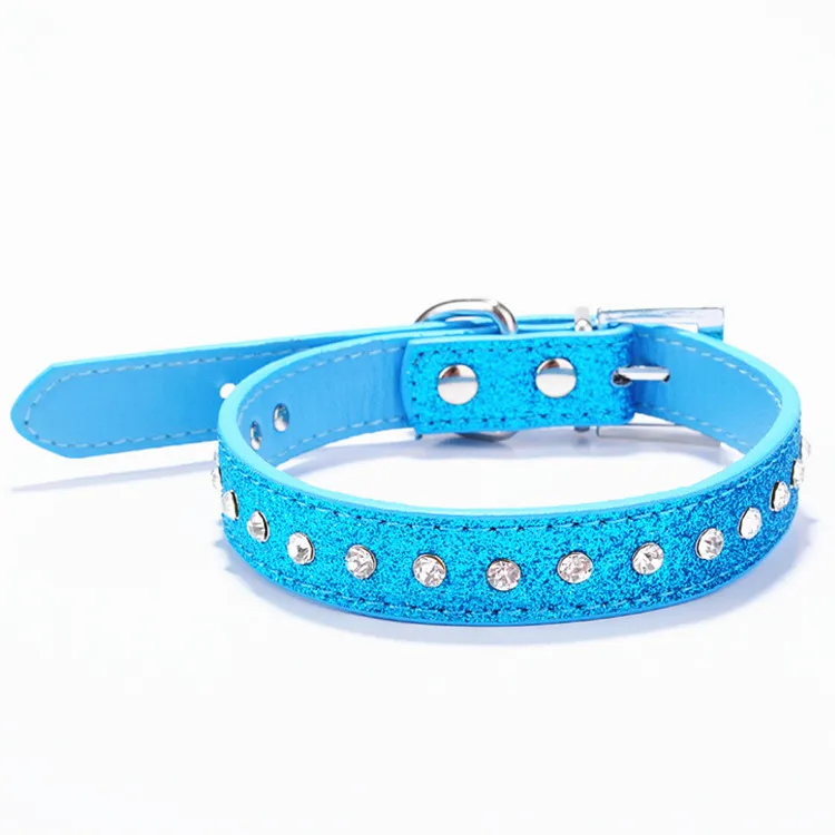 Hot Sale Sparkly Crystal Diamonds Studded Puppy Cat Bling Rhinestone Dog Collars