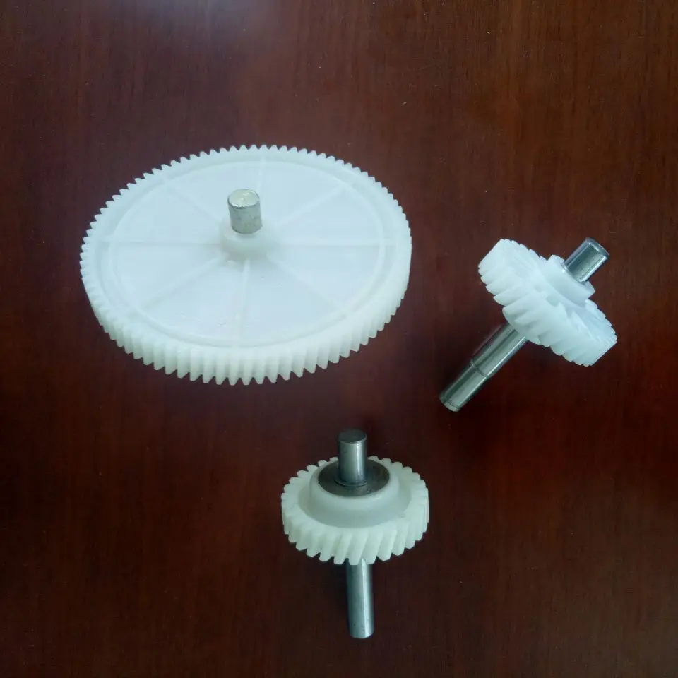 OEM hign precision plastic gear and steel worm gear axle shaft