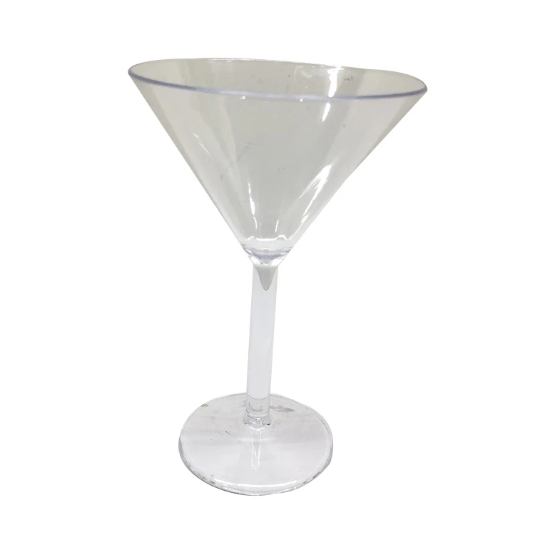 Good quality drinking transparent wine plastic cocktail martini glass cup for wine