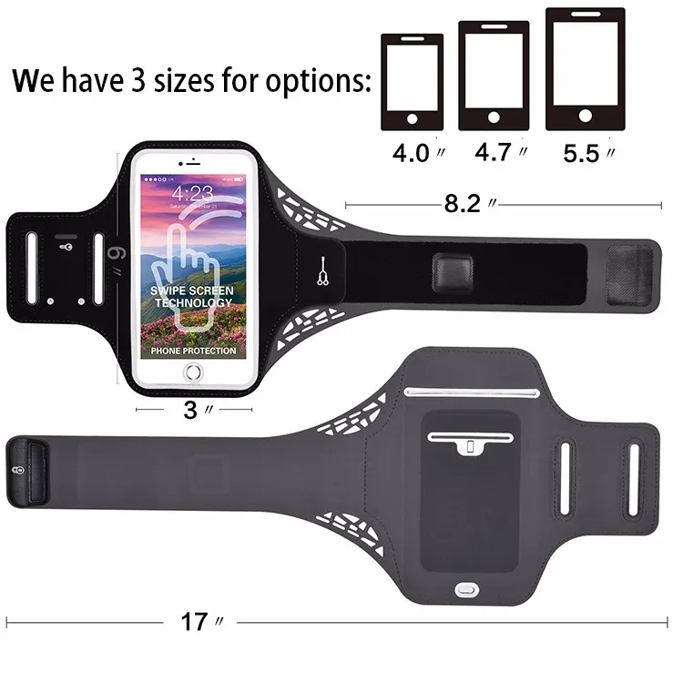 2017 High quality sports cell phone armband case for running