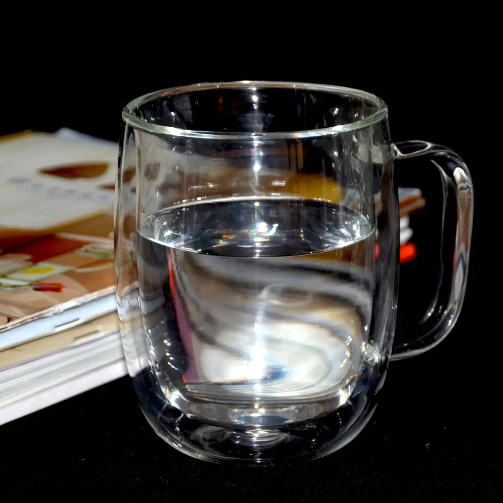
OEM ODM Custom Heat Resistant Borosilicate Double Wall Glass Cup 