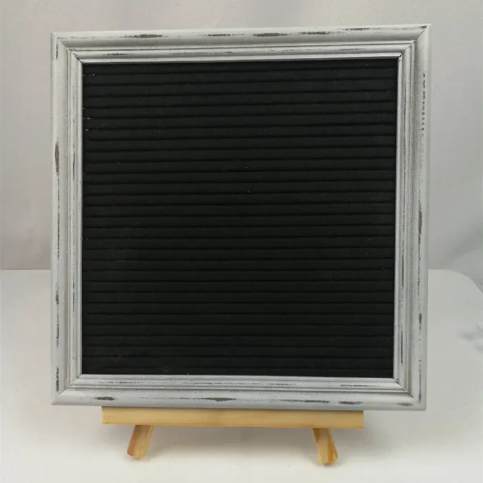 
Rustic felt letter board wooden frame with 340pcs of white letters creative wooden home decoration 
