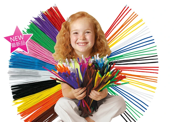 DIY pipe cleaner chenille stem jumbo loopy