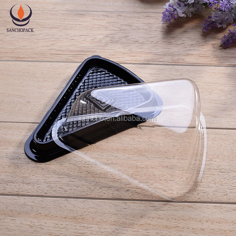 Custom thermoformed plastic cheesecake cake packaging container with lid