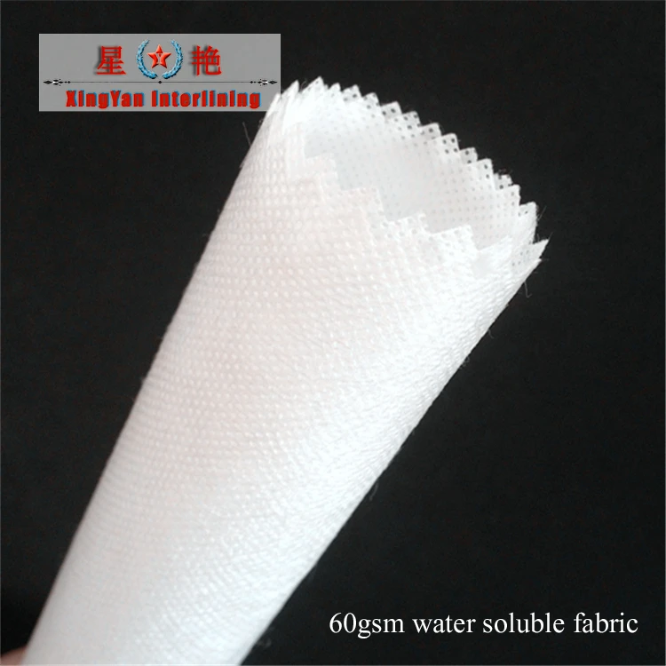 60gsm cold water soluble pva water soluble fabric embroidery stabilizer interlining nonwoven tissue paper
